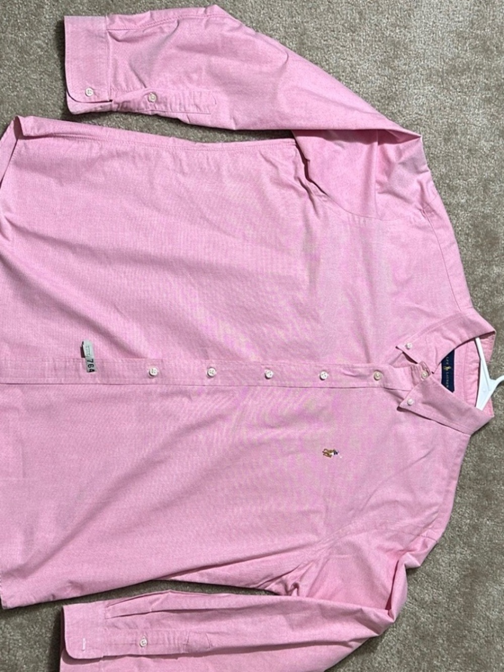 Polo Ralph Lauren Spring PINK  Oxford Shirt Classic Fit XL/TG 100% COTTON